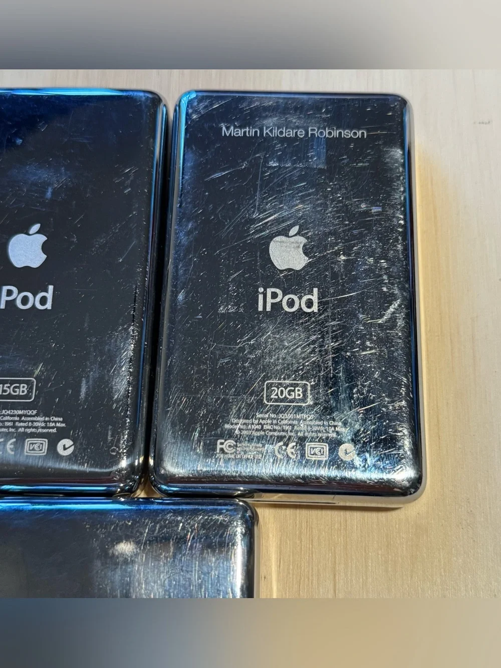 5-iPod Classic 3rdGen Model:A1040/10-40GB BROKEN Bad Batteries/Hard-Drives Read